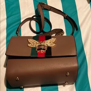 Elegant Brown Designer Shoulder Bag